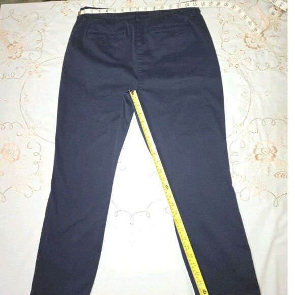 Nautica Jeans Women’s Navy Chino Flat Front Casual Ankle Pants - Size 10‎ - Picture 3 of 3